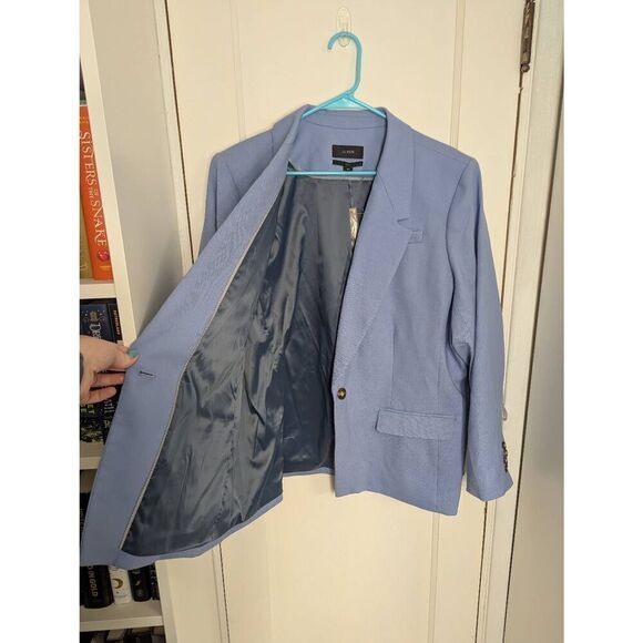NWT J.Crew Willa Blazer in Dark Seaside Italian City Wool Blazer - Size 22 - Picture 4 of 12